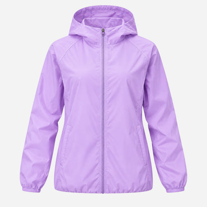 Women's Lightweight Hooded Windbreaker Jacket-Fowsa