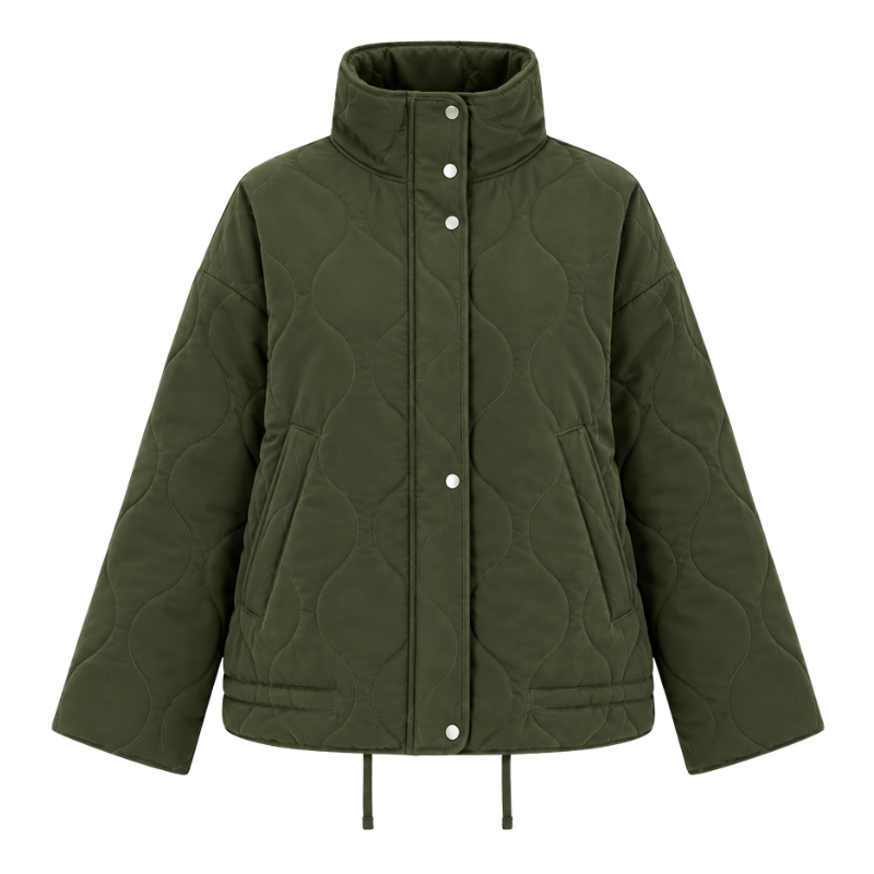 Women's Quilted Stand Collar Jacket-Fowsa