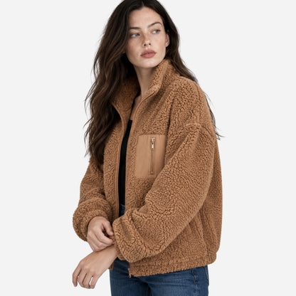 Women's Teddy Sherpa Fleece Jacket-Fowsa