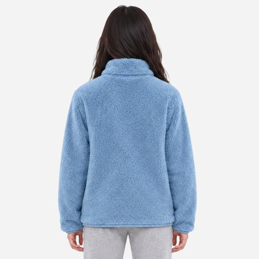 Women's Full-Zip Fluffy Fleece Jacket-Fowsa