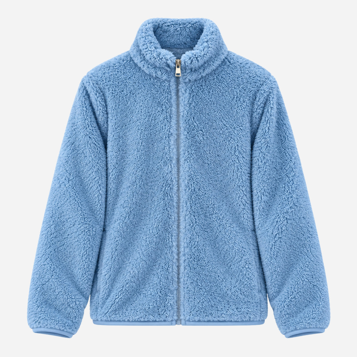 Women's Full-Zip Fluffy Fleece Jacket-Fowsa