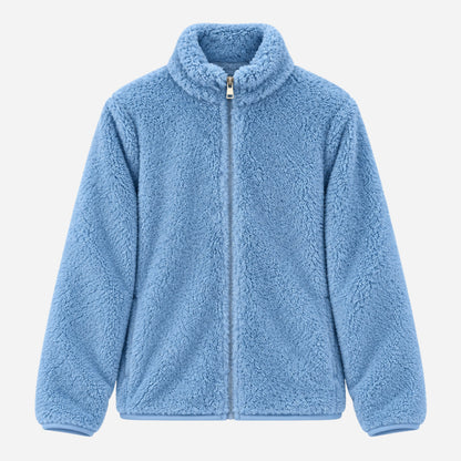 Women's Full-Zip Fluffy Fleece Jacket-Fowsa