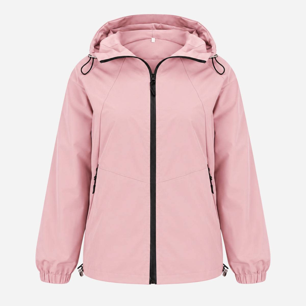 Women's Hooded Full-Zip Windbreaker Jacket-Fowsa