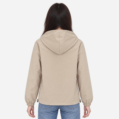 Women's Hooded Full-Zip Windbreaker Jacket-Fowsa