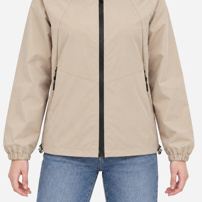 Women's Hooded Full-Zip Windbreaker Jacket-Fowsa