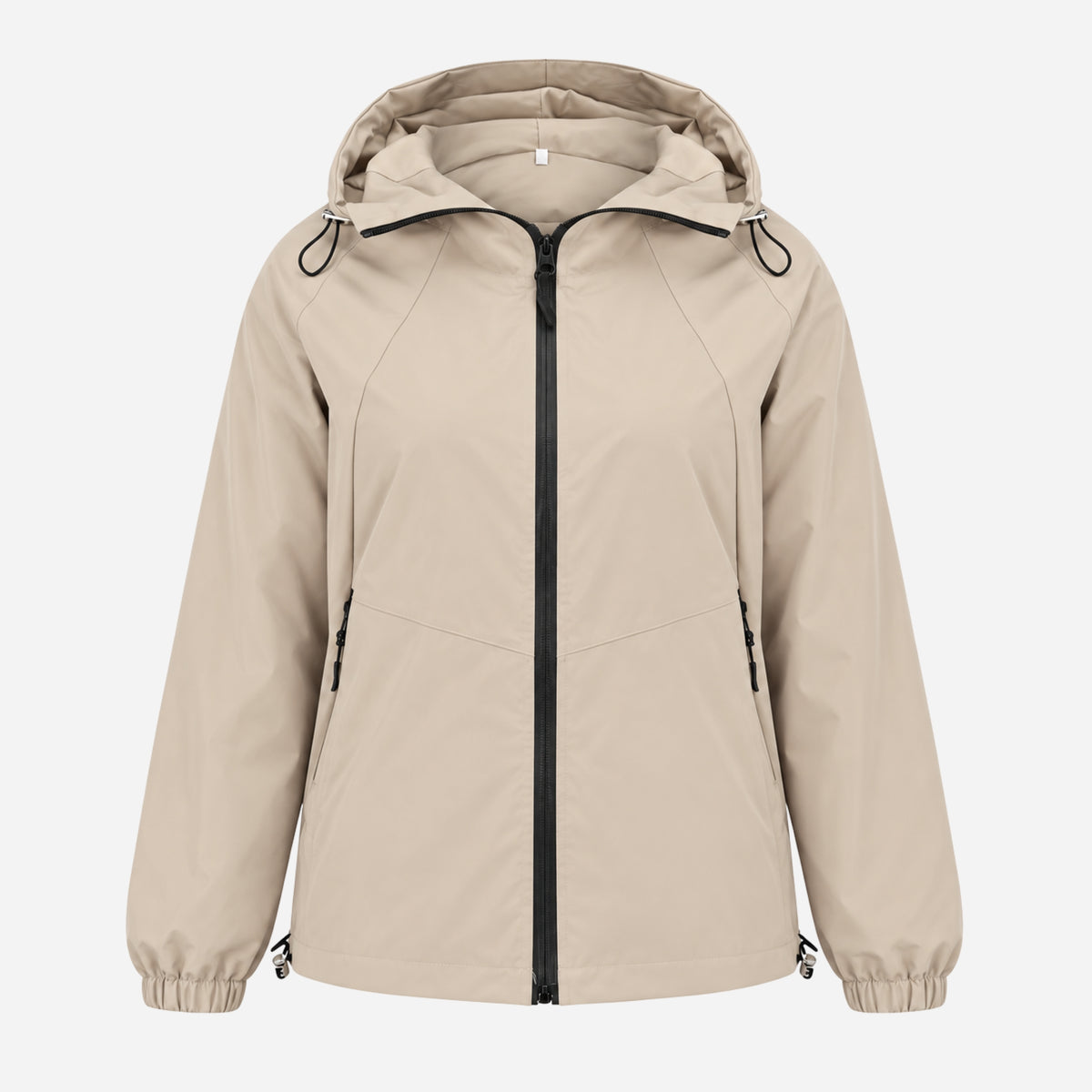 Women's Hooded Full-Zip Windbreaker Jacket-Fowsa