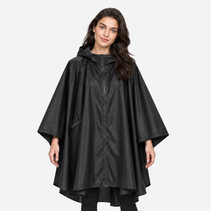 Women's Hooded Oversized Waterproof Jacket-Fowsa