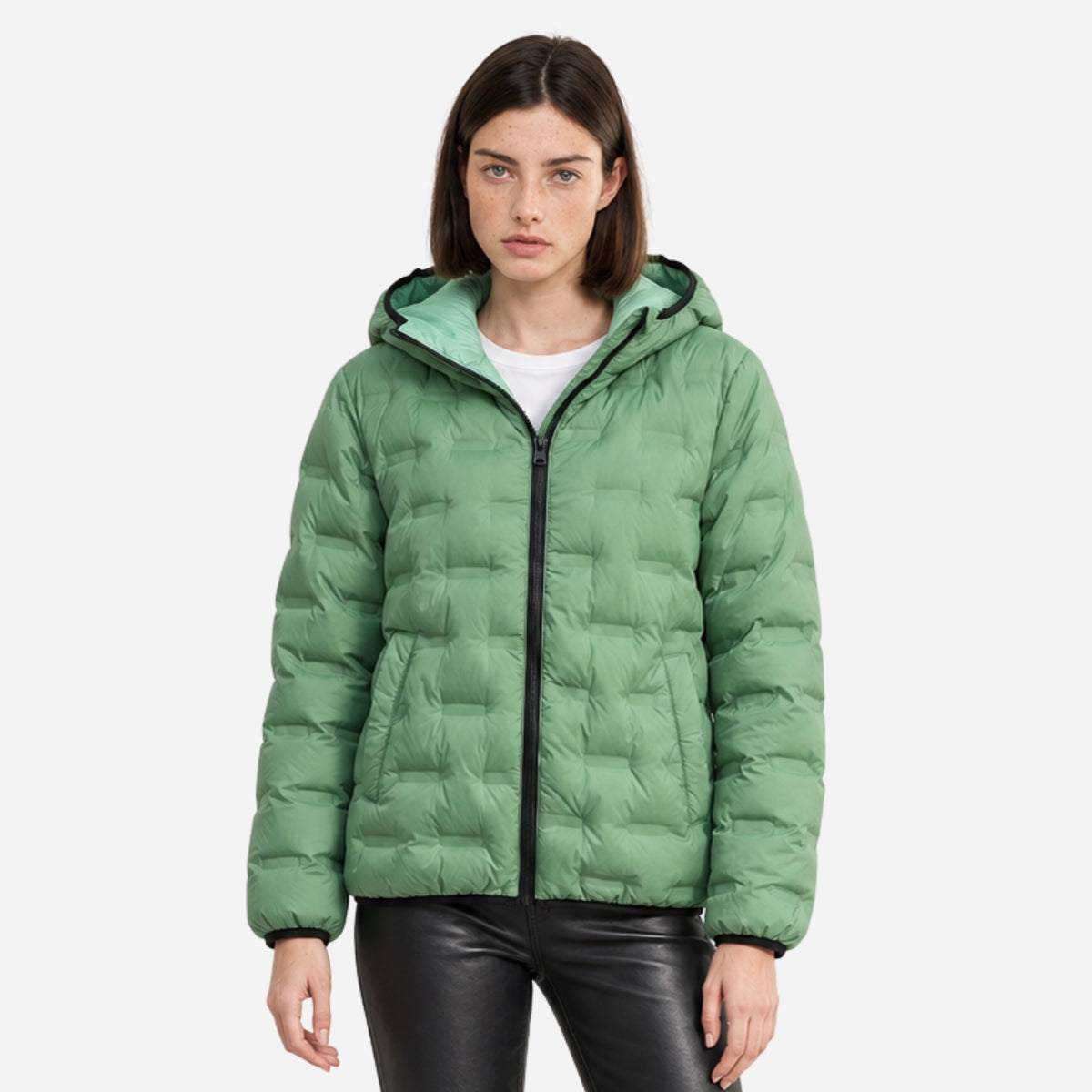 Women's Lightweight Hooded Puffer Jacket-Fowsa