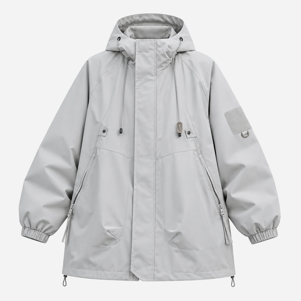Women's Oversized Hooded Utility Windbreaker Jacket-Fowsa