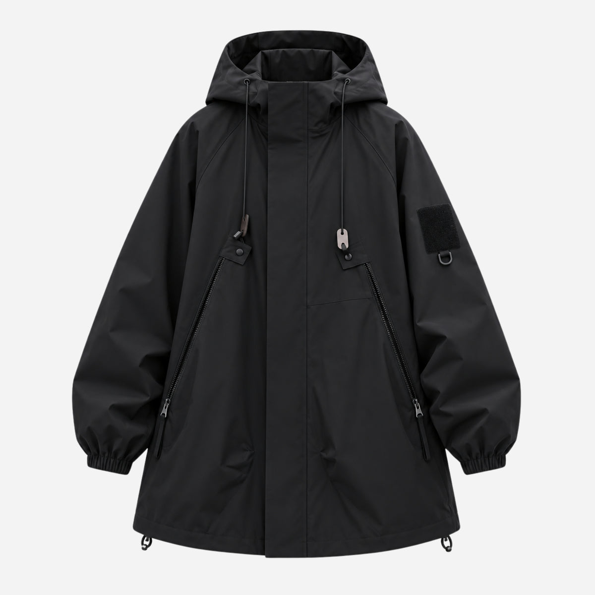 Women's Oversized Hooded Utility Windbreaker Jacket-Fowsa