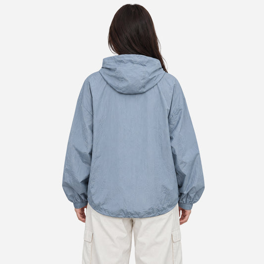 Women's Relaxed Hooded Zip-Up Windbreaker Jacket-Fowsa