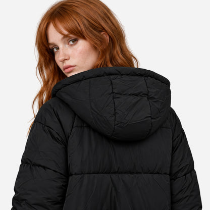 Women's Reversible Sherpa-Lined Long Puffer Coat-Fowsa