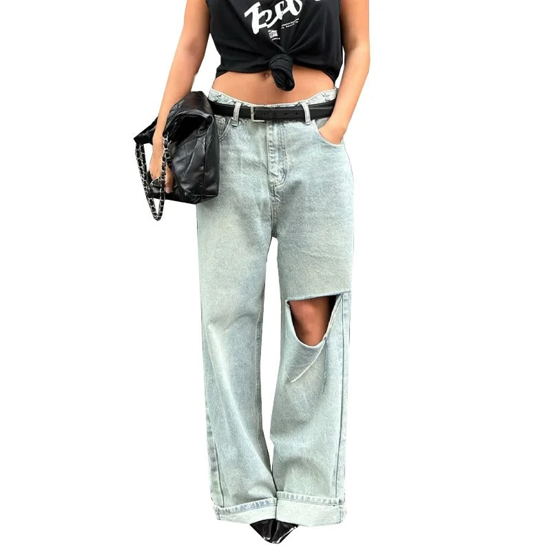 Sage Green High-Rise Wide-Leg Jeans